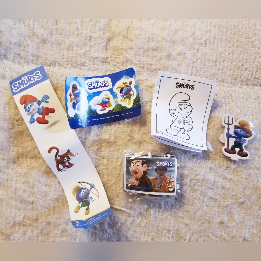 The Smurfs Stickers Coloring Book and Gargamel Puzzle Peyo